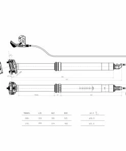 Tige De Selle Télescopique Brand-X ASCEND XL -Vélos de route Magasin de vente Brand X Ascend XL Dropper Seatpost 170 200mm Dropper Seats posts Black 2017 6