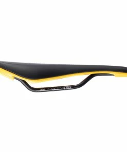 Selle Nukeproof Vector DH Comp (chrome-molybdène) -Vélos de route Magasin de vente Nukeproof Vector DH Comp Cro Mo Saddle Performance Saddles Black Yellow NotSet 1