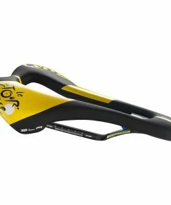 Selle Selle Italia SLR Kit Carbonio Superflow TDF -Vélos de route Magasin de vente Selle Italia SLR Kit Carbonio Superflow TDF Saddle Saddles Black Yellow 041P130ICA001 0